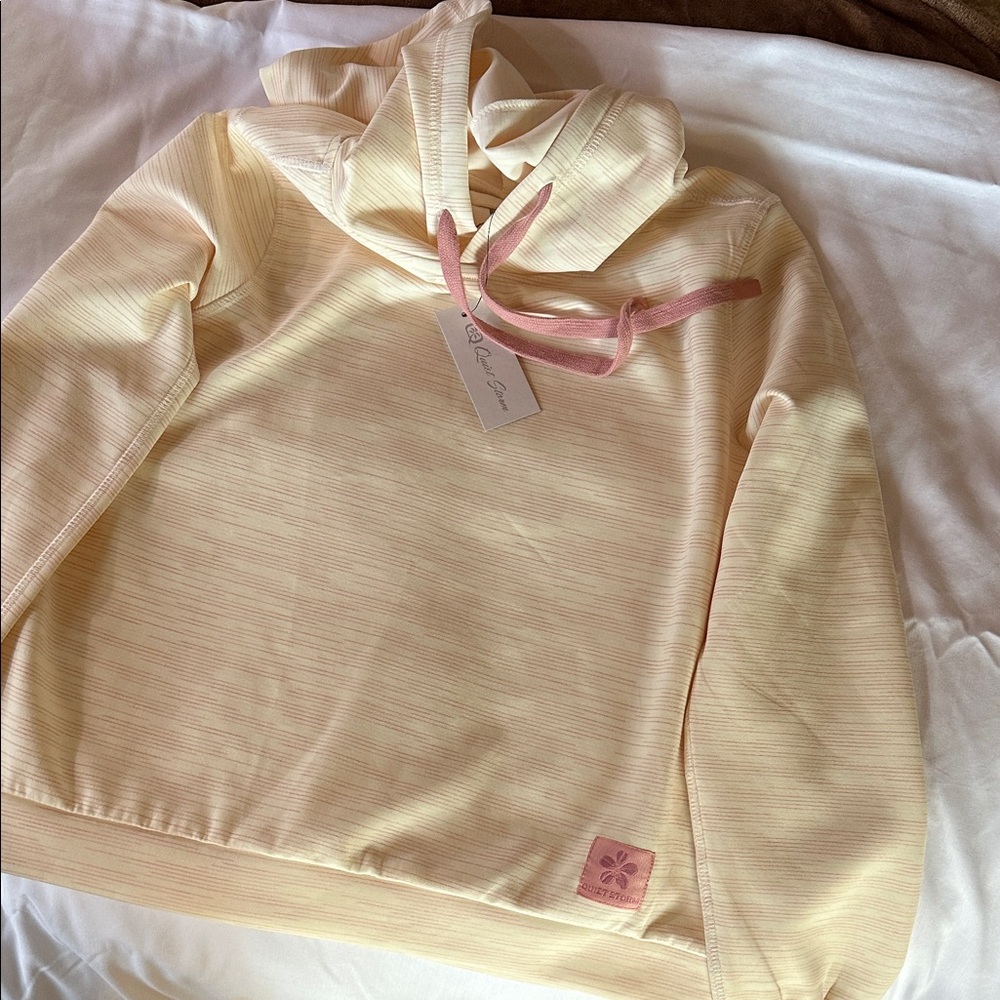 Quiet Storm Cream and Pink Hoodie